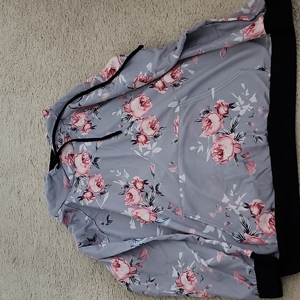 Light weight floral hoodie